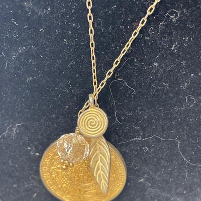 4 Gold tone necklaces