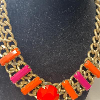Tangerine & dark red jewelry