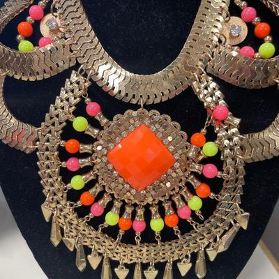 Tangerine & dark red jewelry