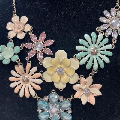 Teal color beaded necklaces