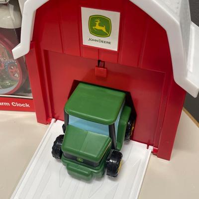 Farmall clock and John Deere Jack and the box