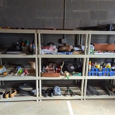 Aprox 36" x 24 1/2" x 56" Plastic Shelving Units
