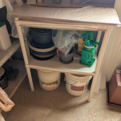 3 Plastic Shelving Units Various Sizes
