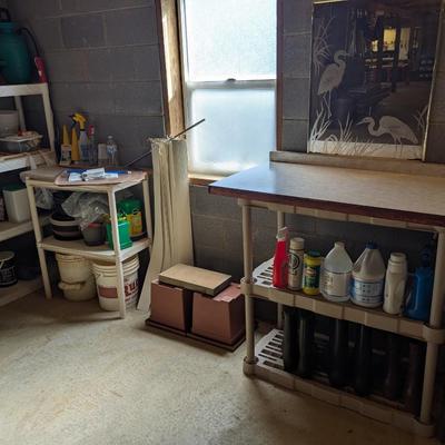 3 Plastic Shelving Units Various Sizes