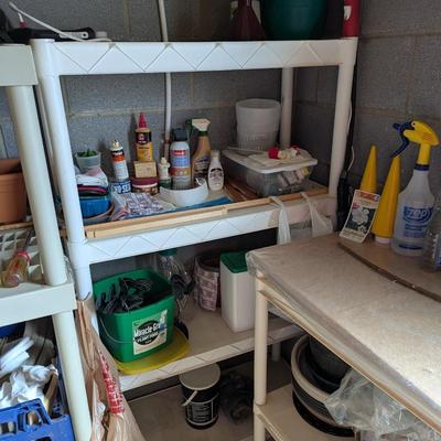 3 Plastic Shelving Units Various Sizes