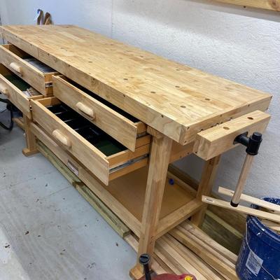 Four Drawer Windsor Design Hardwood Work Bench (SB-BM)