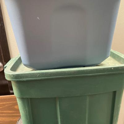 Blue and green smaller tote