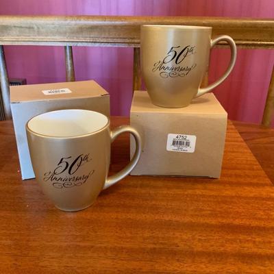 Pair of Dexsa 50th Anniversary Mugs Still in box