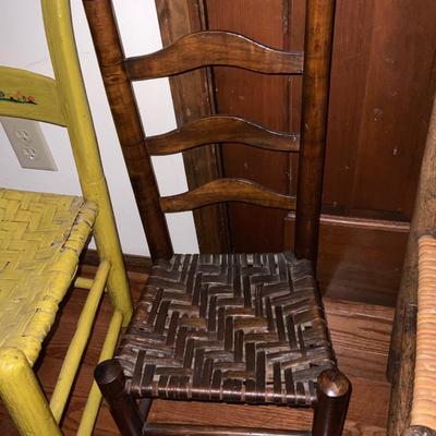 Lot of 4 vintage chairs including a Childs chair