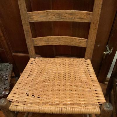 Lot of 4 vintage chairs including a Childs chair