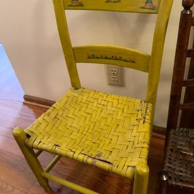 Lot of 4 vintage chairs including a Childs chair