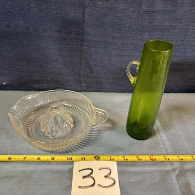 Vintage Juicer and Relpo Vase