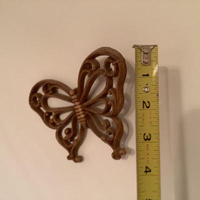 3 butterflies vintage plastic