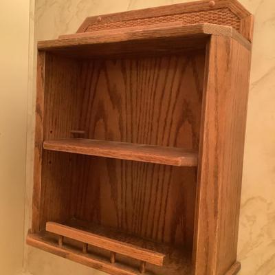 wooden wall shelf 19"H 16"L 7"depth