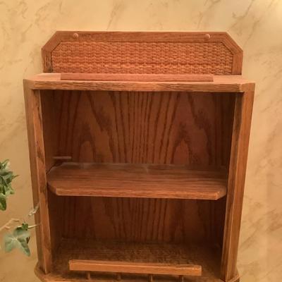 wooden wall shelf 19"H 16"L 7"depth