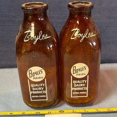 Vintage Boyles Dairy Bottles