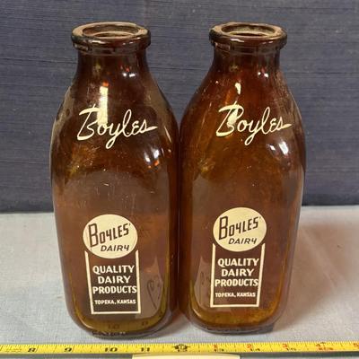 Vintage Boyles Dairy Bottles