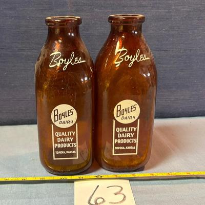 Vintage Boyles Dairy Bottles