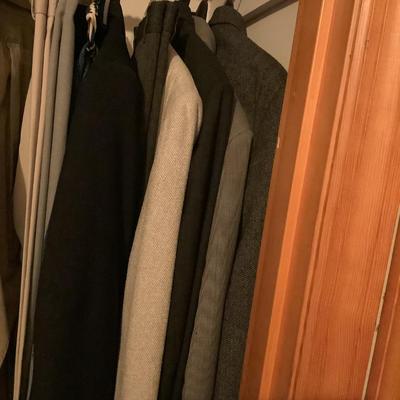 Men's lot with Silk blazer, 41"W pants, etc Large size