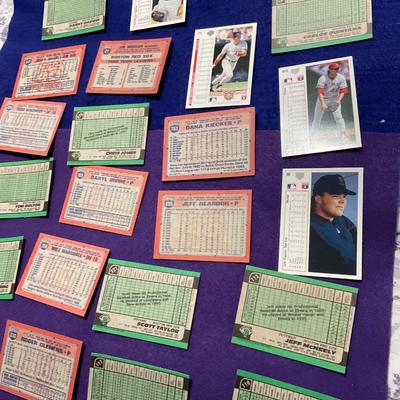 Boston Red Sox. 1990’s baseball Trading cards.