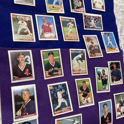 Boston Red Sox. 1990’s baseball Trading cards.