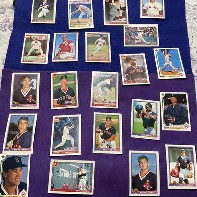 Boston Red Sox. 1990’s baseball Trading cards.