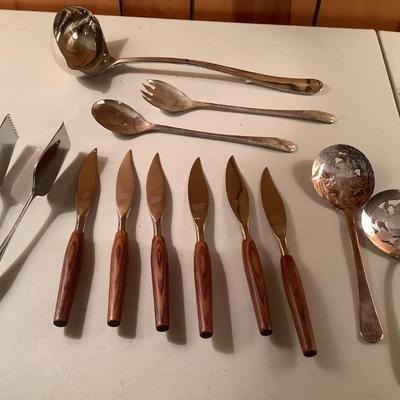 Mode Danish Sheffield England wooden handle lot