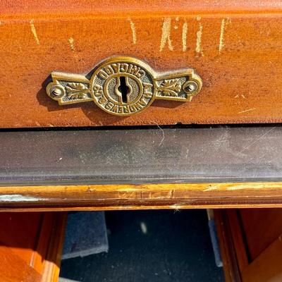 Vintage Wood Roll Top Desk 1890's - once property of a museum in Riverside, CA
