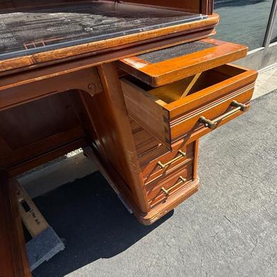 Vintage Wood Roll Top Desk 1890's - once property of a museum in Riverside, CA