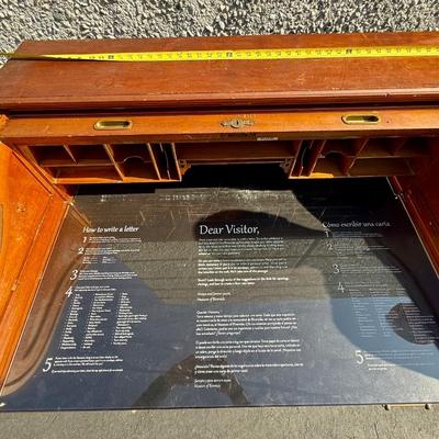 Vintage Wood Roll Top Desk 1890's - once property of a museum in Riverside, CA