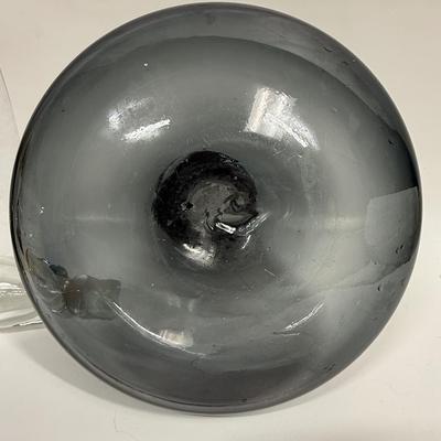 Vintage MCM Blenko Glass 565 Decanter in Charcoal w/Stopper designed by Wayne Husted