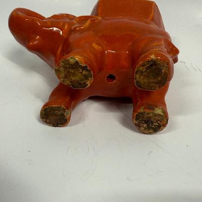 Vintage Ceramic Pottery Elephant Planter Small Vase