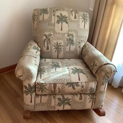 Craftsman upholstered rocker chair 36"H 36"L 36"depth (matching couch in auction)