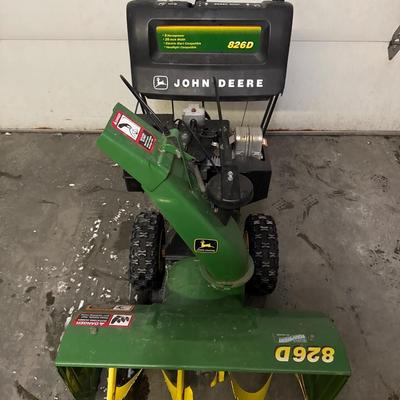 John Deere 826D push snow blower
