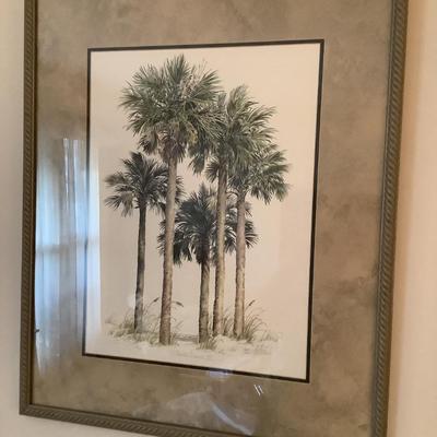 Palmetto Dunes III by Jane Jackson framed art 28"H 23"W