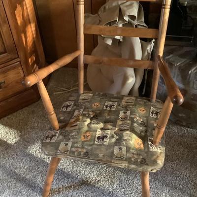2 wooden chairs
