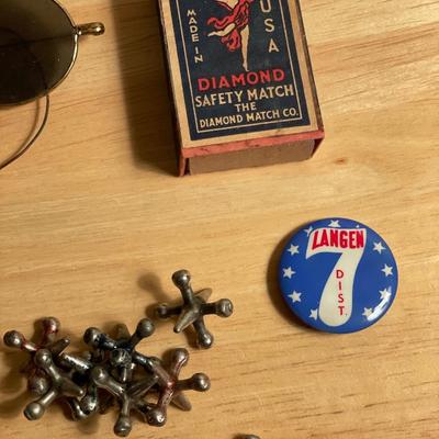 Small items; glasses, matches, jacks and more