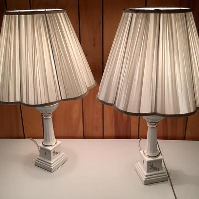 2 Ceramic lamps 24"H