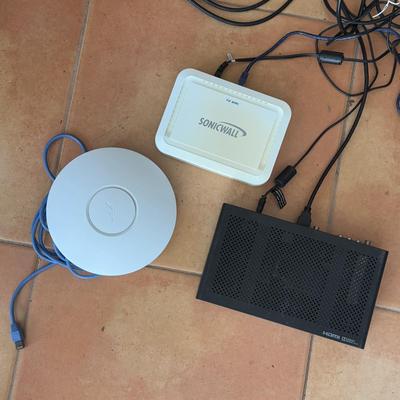 Ubiquiti Unifi AP Wireless Access Point Extender, SonicWALL Network Security Appliance & Arris Motorola DCX3220e Cable TV Box (B3-DZ)
