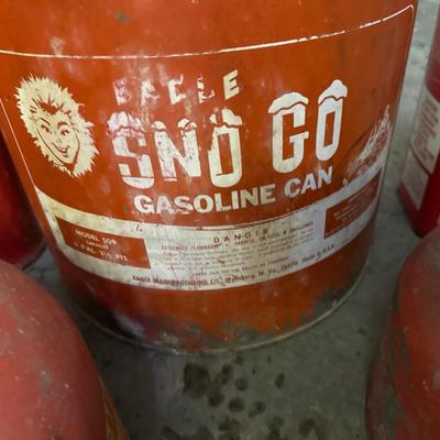 Vintage metal gas containers