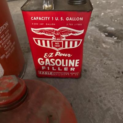 Vintage metal gas containers