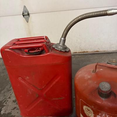 Vintage metal gas containers