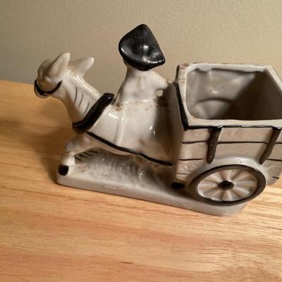 Japan boy with horse planter