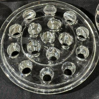 Set of 5 Vintage Clear Flower Frogs