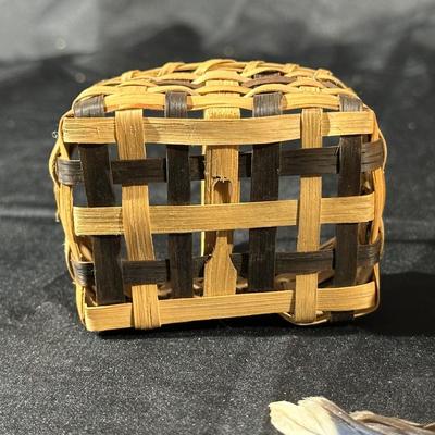 Handmade Miniature Baskets and Carved Wood Crafts