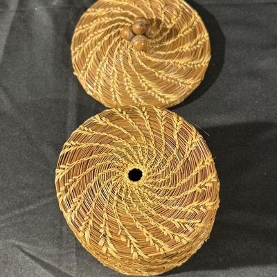 Handmade Miniature Baskets and Carved Wood Crafts