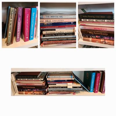 Shelf of Books Art ,Oriental Rug , Fairy Tails Children's Stories
