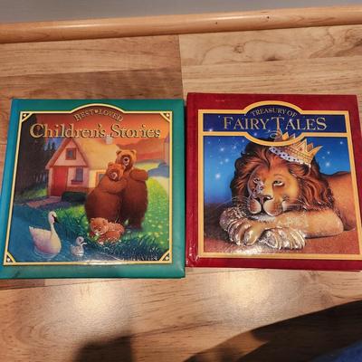 Shelf of Books Art ,Oriental Rug , Fairy Tails Children's Stories