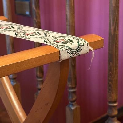 Luggage Stand with Floral Design
