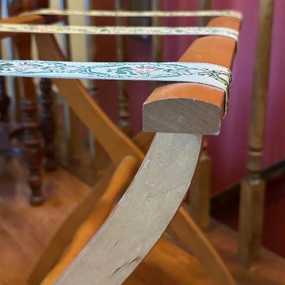 Luggage Stand with Floral Design